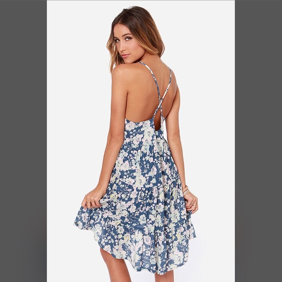 O'Neill Charity Blue Floral Print Dress M - Picture 3 of 6